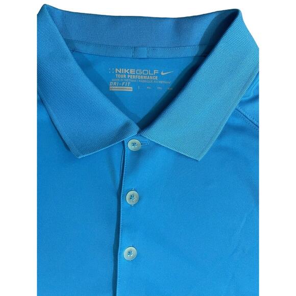 Nike Golf Dri Fit Tour Performance Light Blue Polo Men’s Size 2XL - Picture 4 of 4